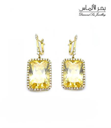 Diamond and fancy stone earrings