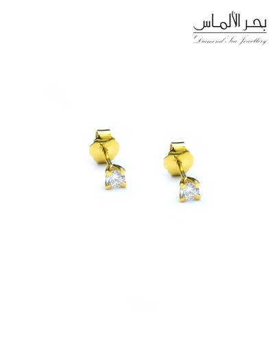 Diamond solitaire earring