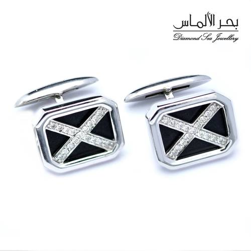 Men's silver cufflinks
