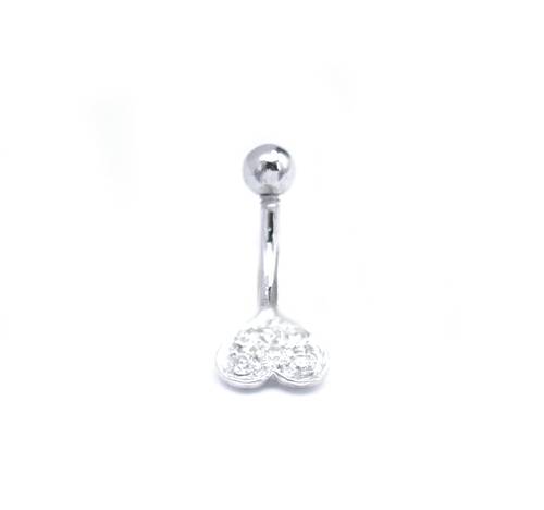 Diamond navel ring