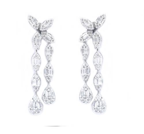 Diamond earrings from the crown collection