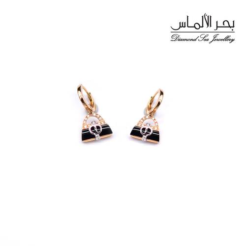 Diamond and onyx  earrings