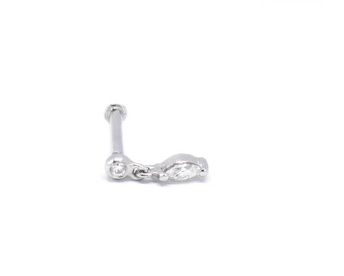 Diamond nose ring
