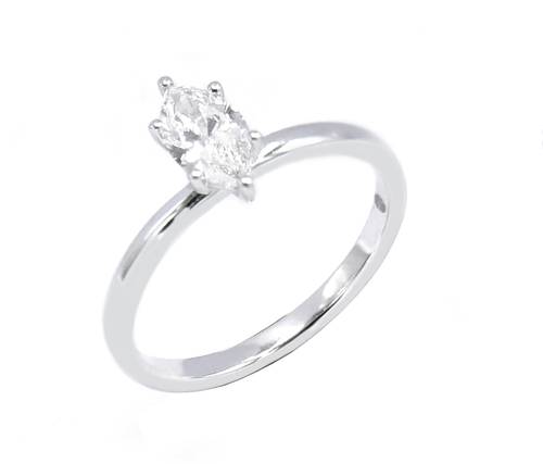 خاتم سولتير ألماس  Marquise CUT SI E
