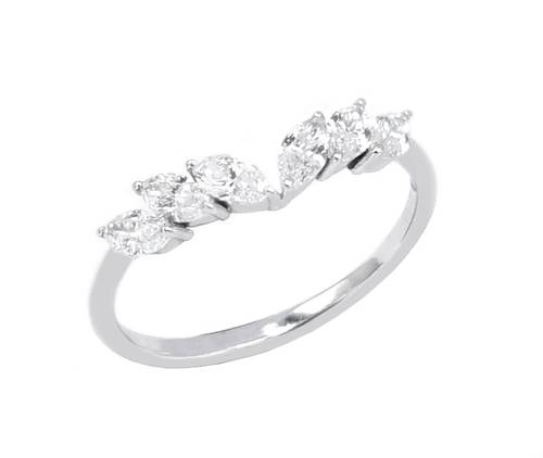 خاتم سولتيرات ألماس Marquise CUT  VVS-VS  F-G