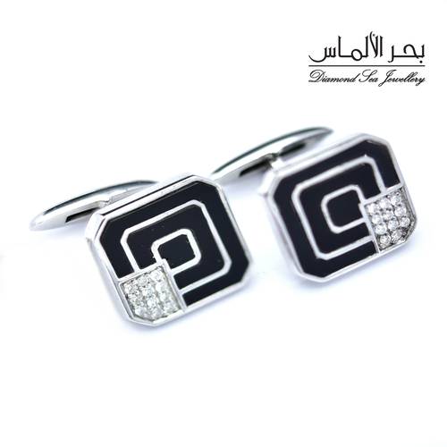 Men's silver cufflinks