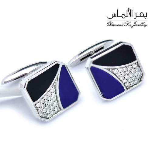 Men's silver cufflinks