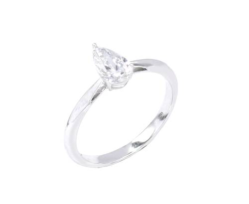 توينز سولتير ألماس PEAR CUT SI H