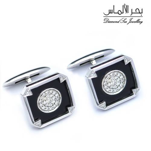 Men's silver cufflinks