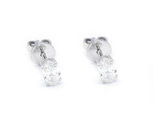 حلق سولتير ألماس   OVAL CUT SI D