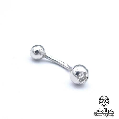 Diamond belly button ring