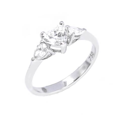 خاتم سولتير ألماس HEART CUT SI F
