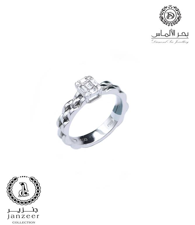 خاتم ألماس من مجموعة جنزير 