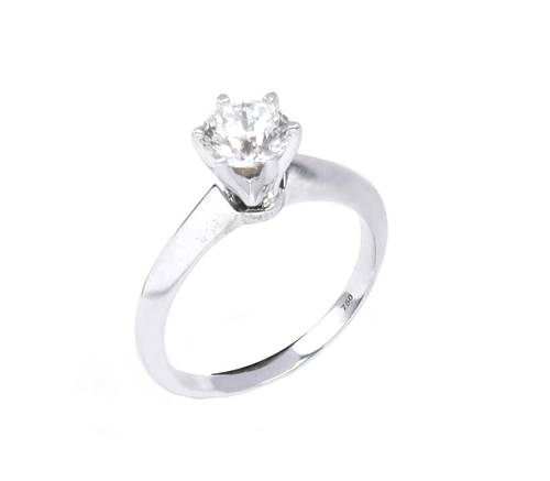 خاتم سولتير ألماس  ROUND CUT VS H 