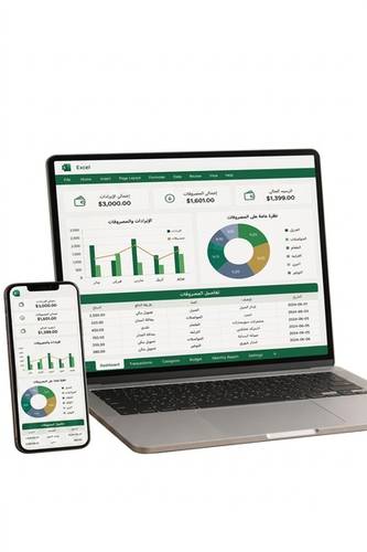 قالب الميزانية الشهرية Excel لتنظيم المصروفات والدخل