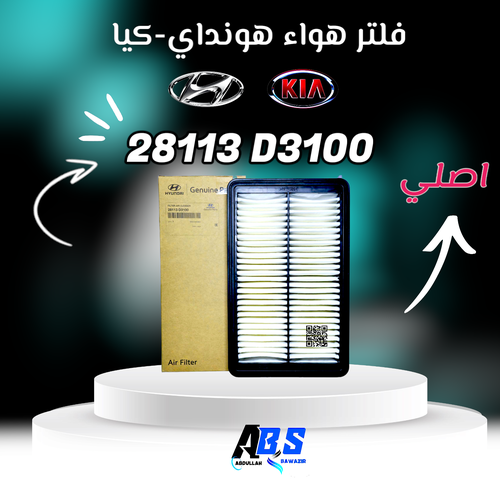 فلتر هواء اصلي هونداي - كيا | H 28113 D3100