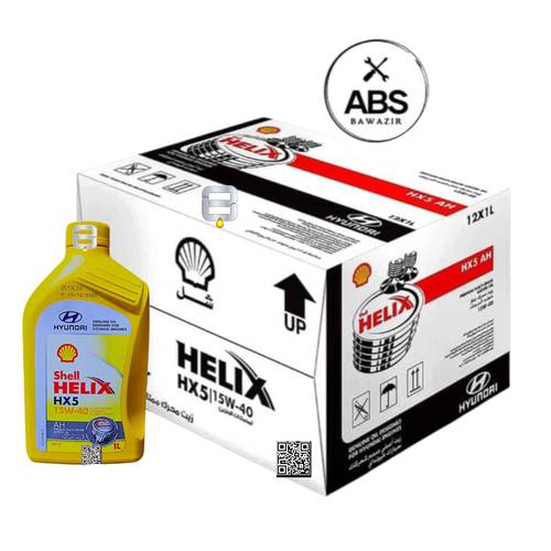 شل هيلكس زيت محرك البنزين 12 علبة | SHELL HELIX HX5 | 15W40 | 1L