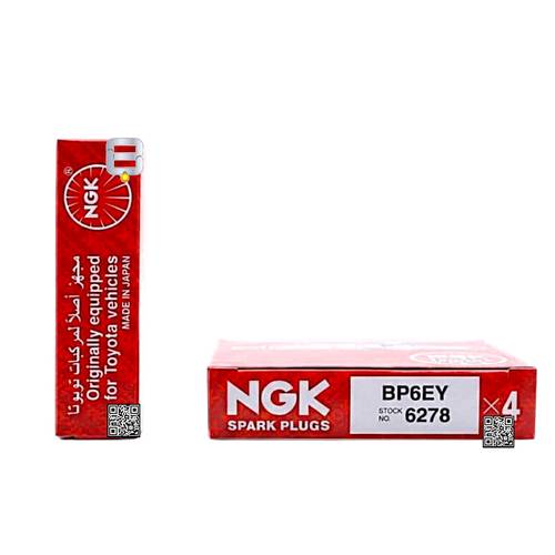 طقم بواجي 4 قطع أصلية | NGK BP6EY | لمركبات تويوتا