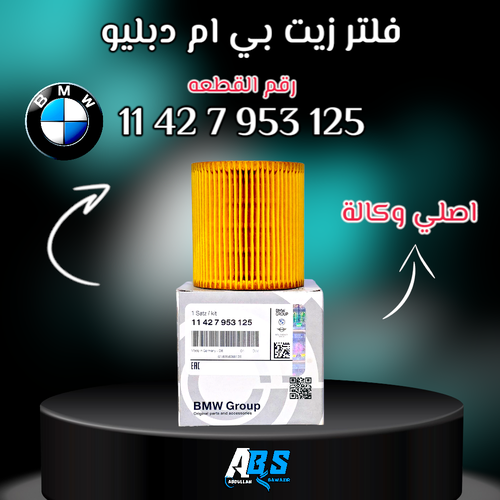 فلتر زيت بي ام دبليو اصلي | BMW 11 427 953 125
