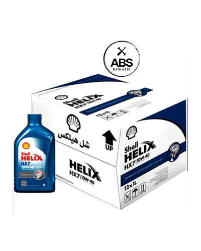 شل هيلكس زيت محرك 12 علبة | SHELL HELIX HX7 | 10W40 | 1L