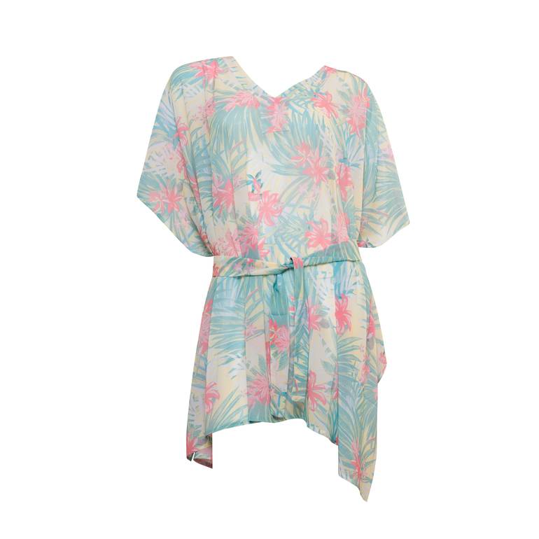 Woman Cover Up Kaftan Cotton - Palm 