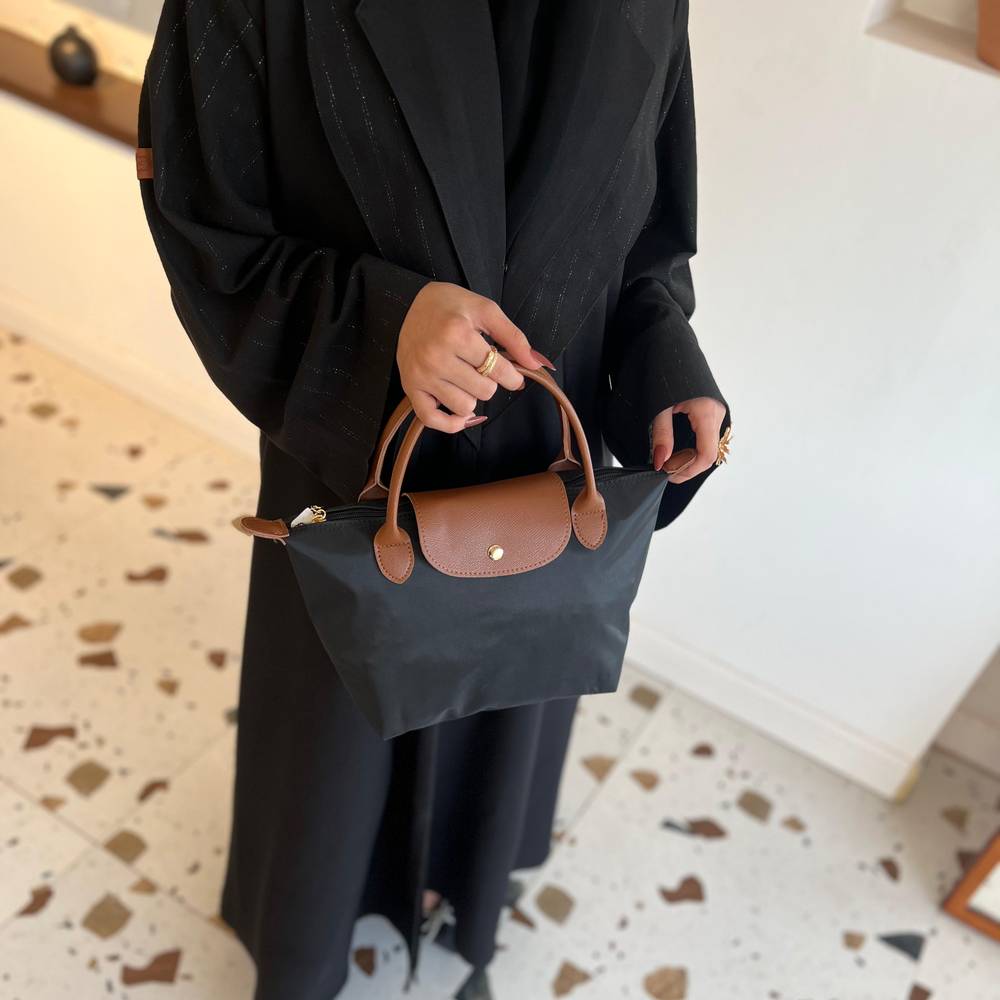 لونج شامب اسود مع بني مقاس -M