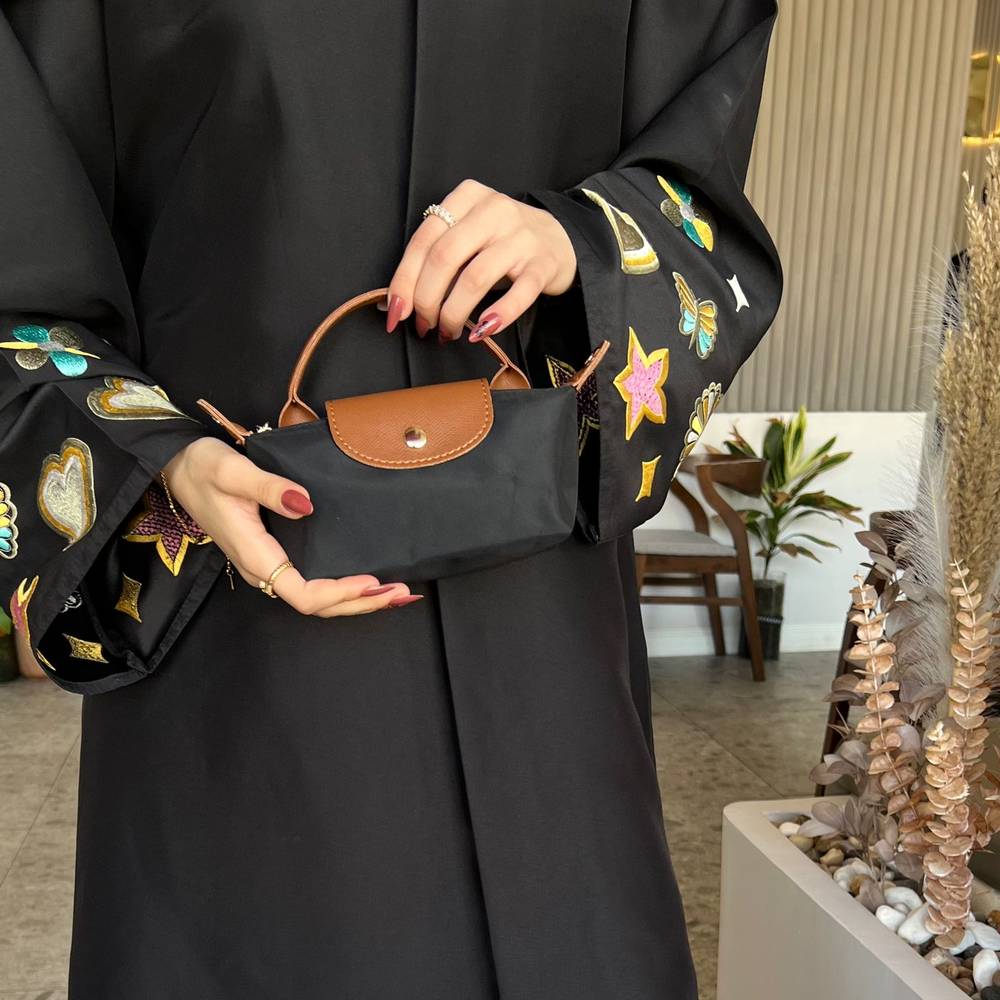 لونج تشامب اسود مع بني مقاس - XS