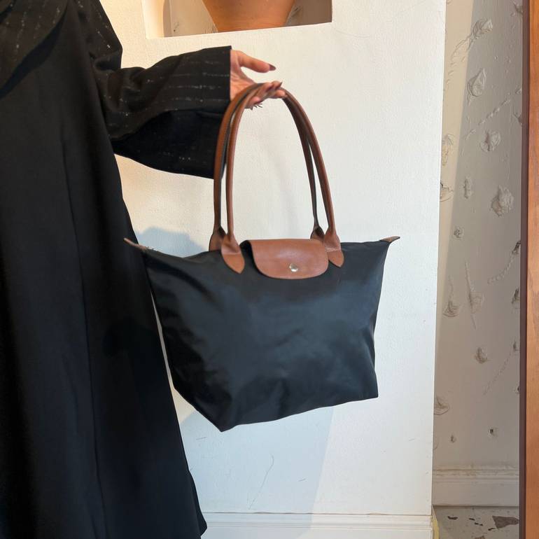 لونج شامب اسود مع بني - مقاس XL