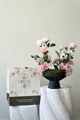 artificial anthurium vase