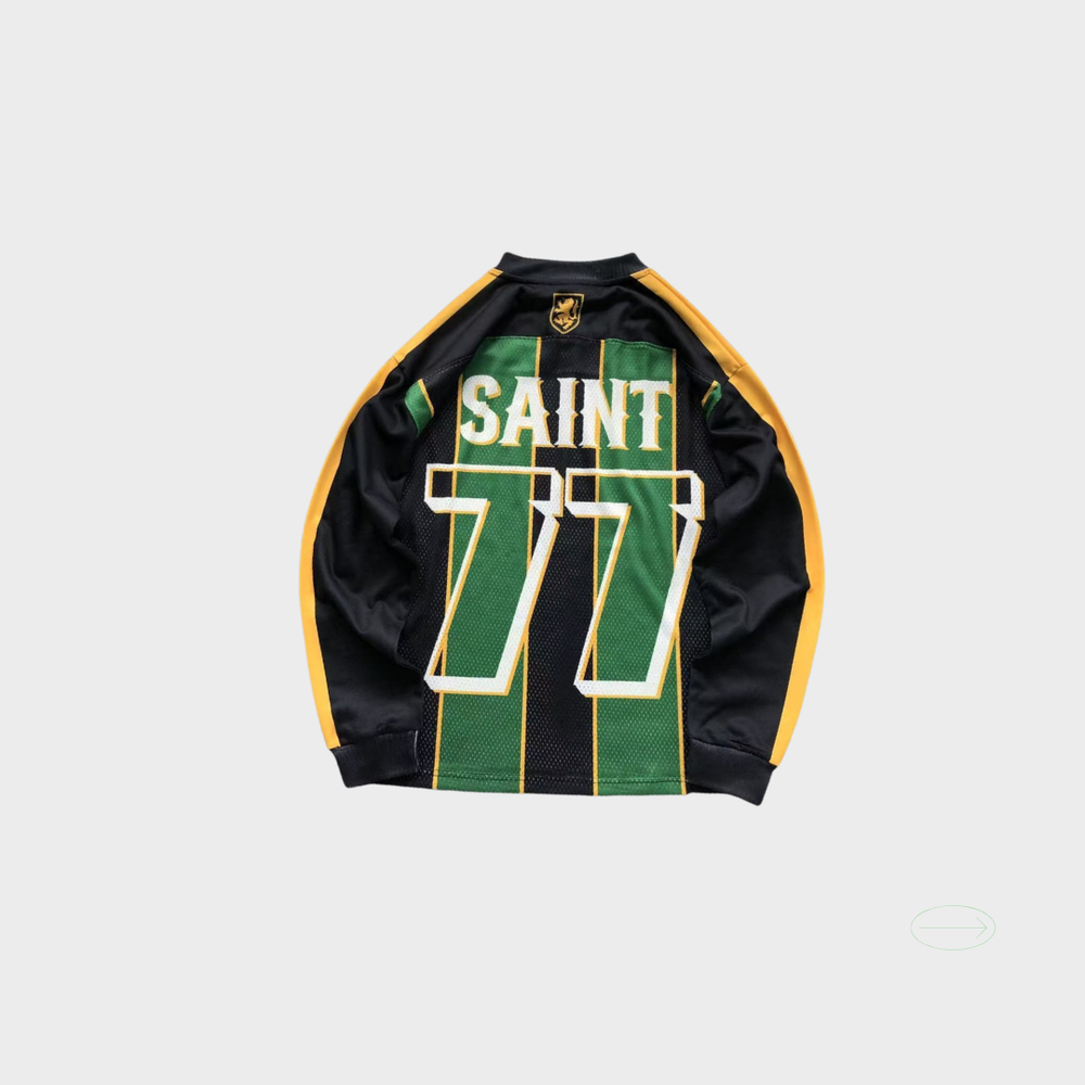 SAINT MICHAEL – Studio Stripes Mesh Jersey