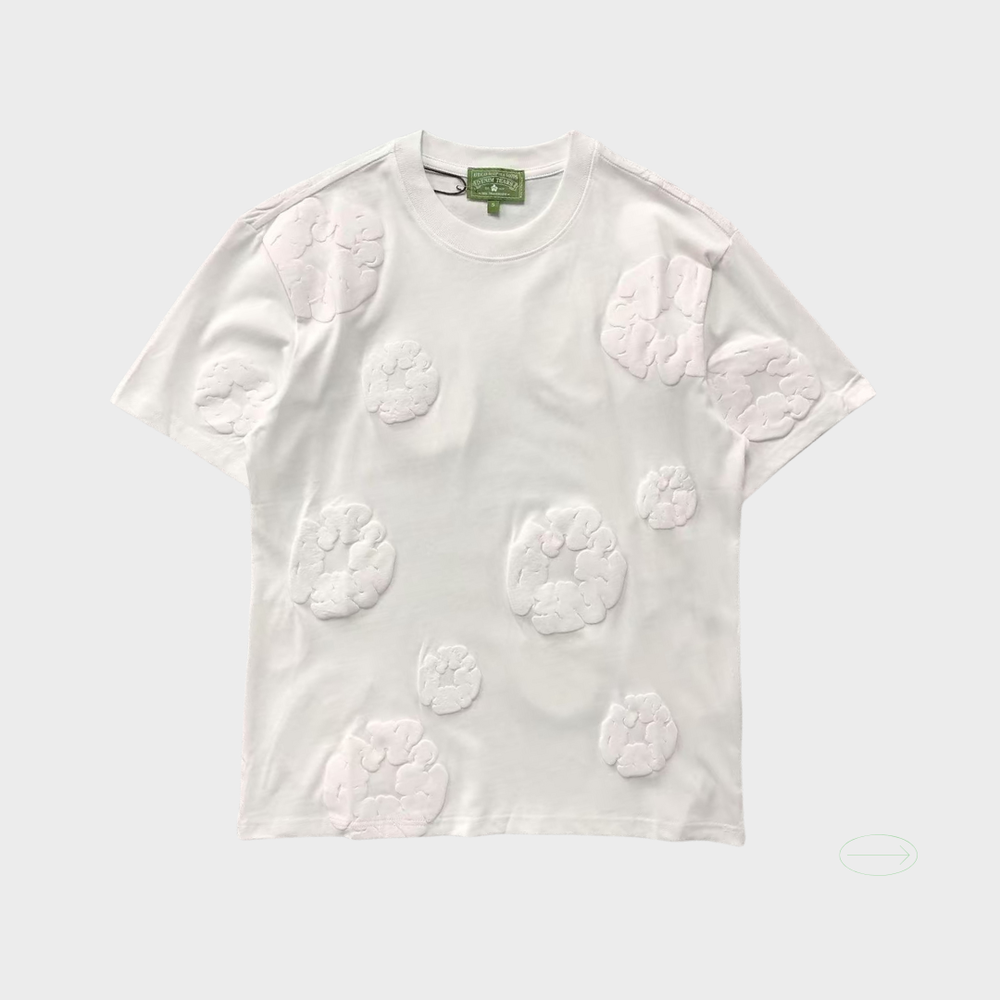 denim tears White white label short sleeve