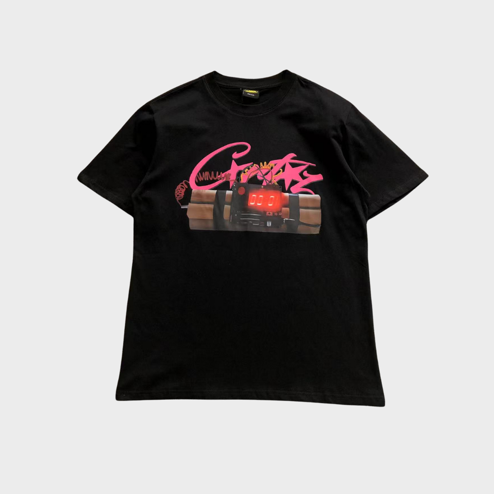 Corteiz "NOTIME4LUV" T-shirt Black &amp; White