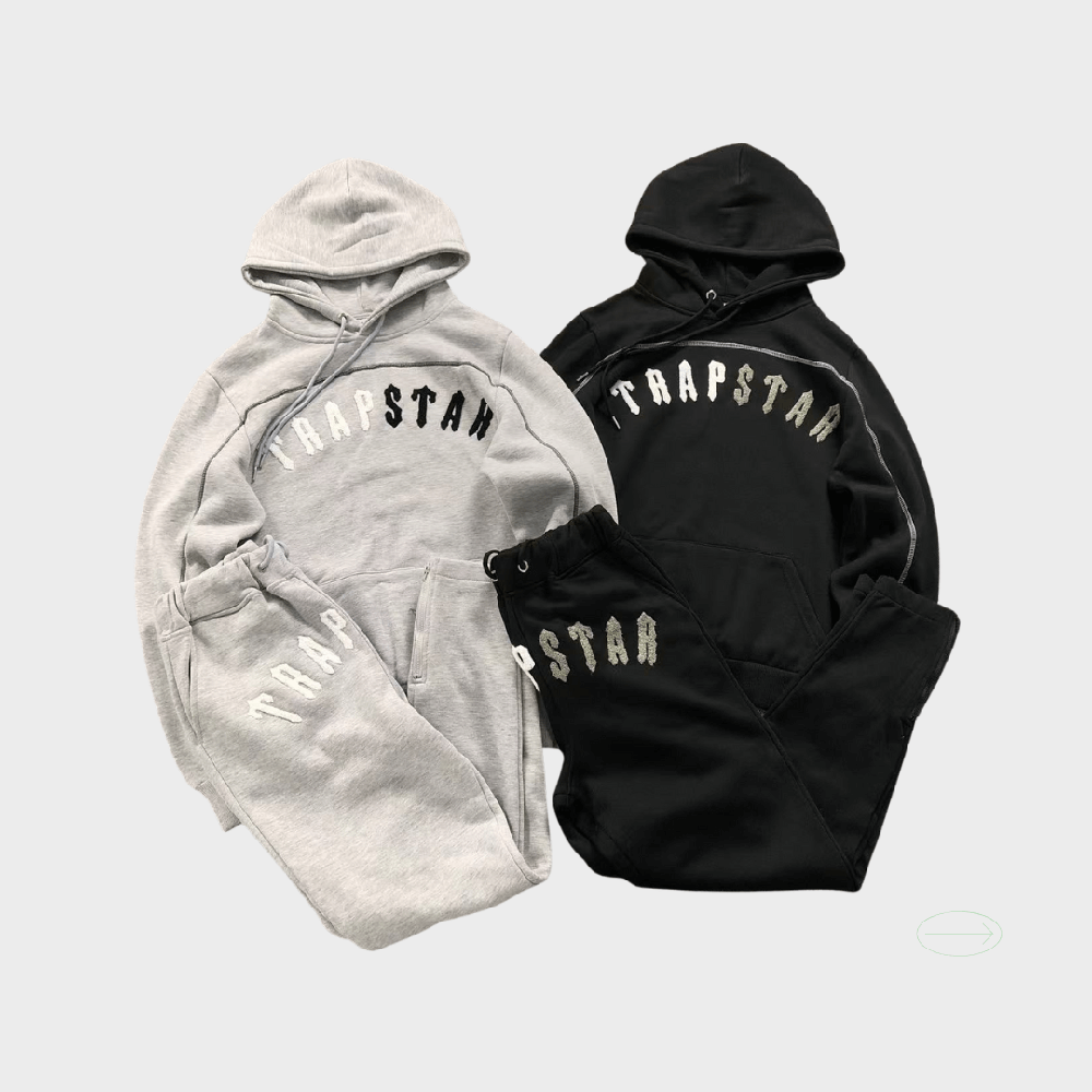 Trapstar Arch Tracksuit Grey/black Monochrome