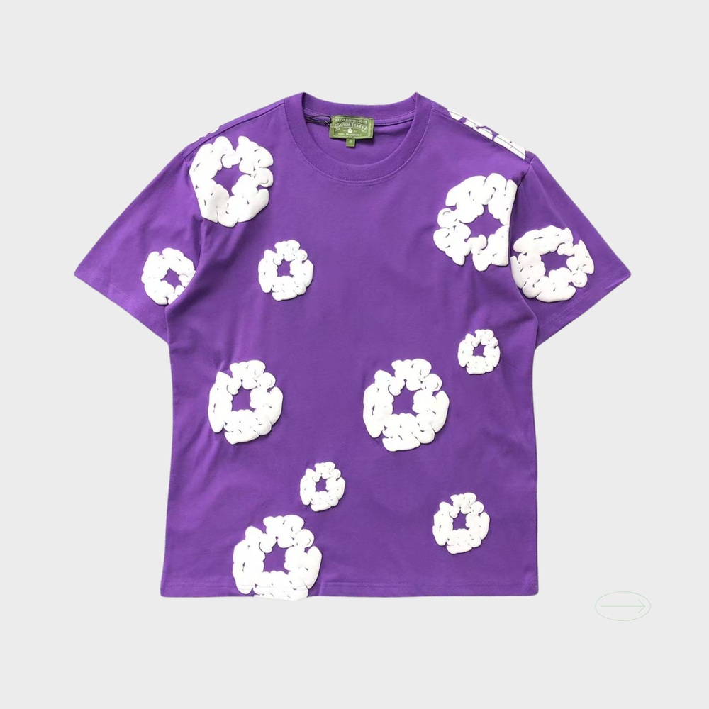 denim tears Purple short sleeves