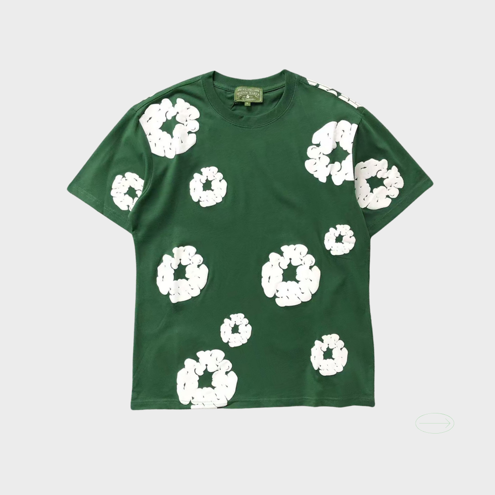 denim tears Green short sleeve