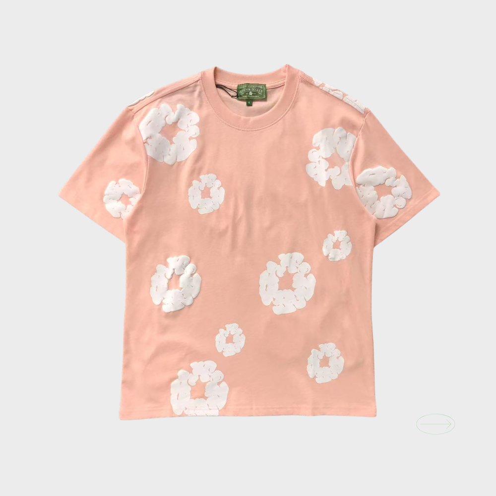 denim tears Pink short sleeves