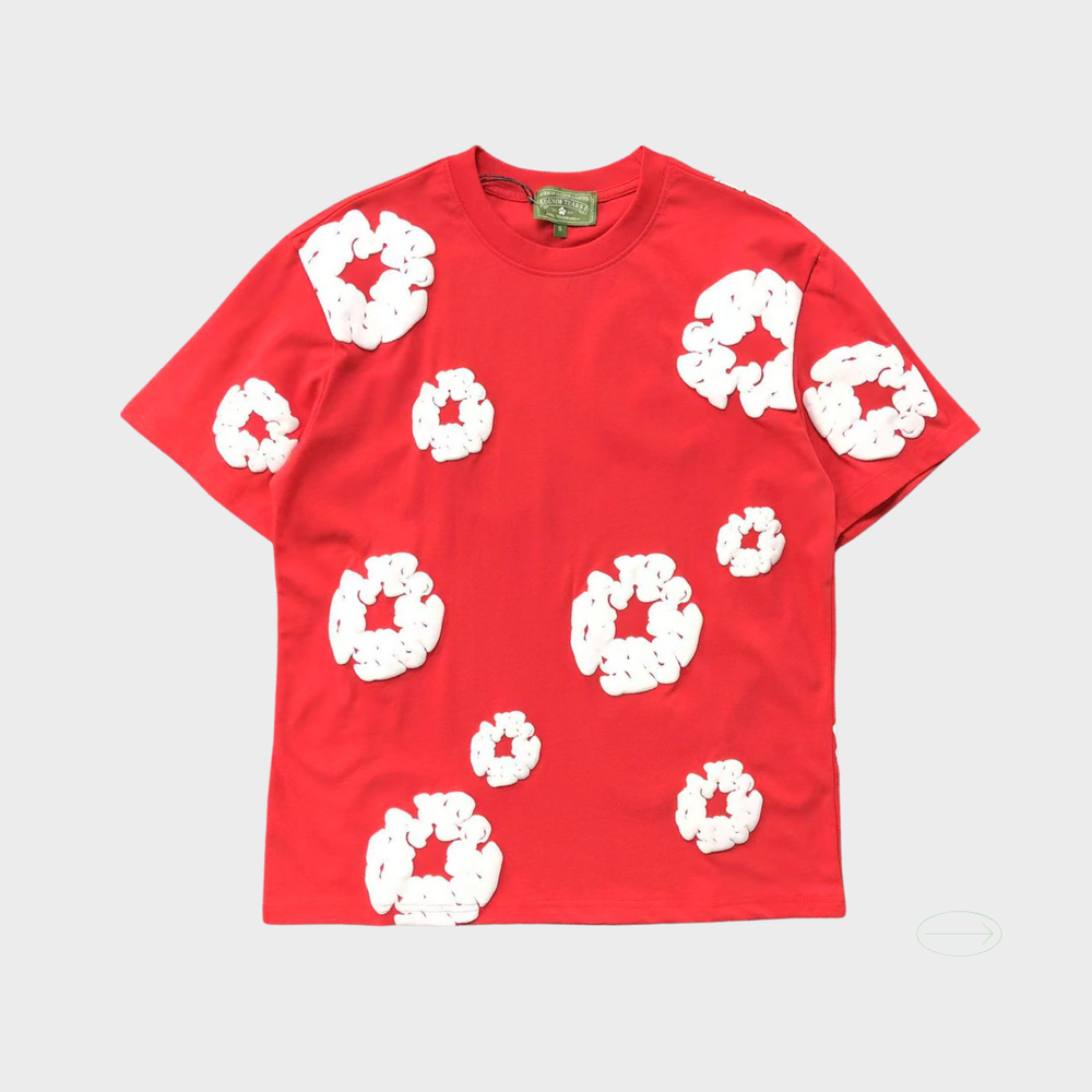denim tears Red short sleeve