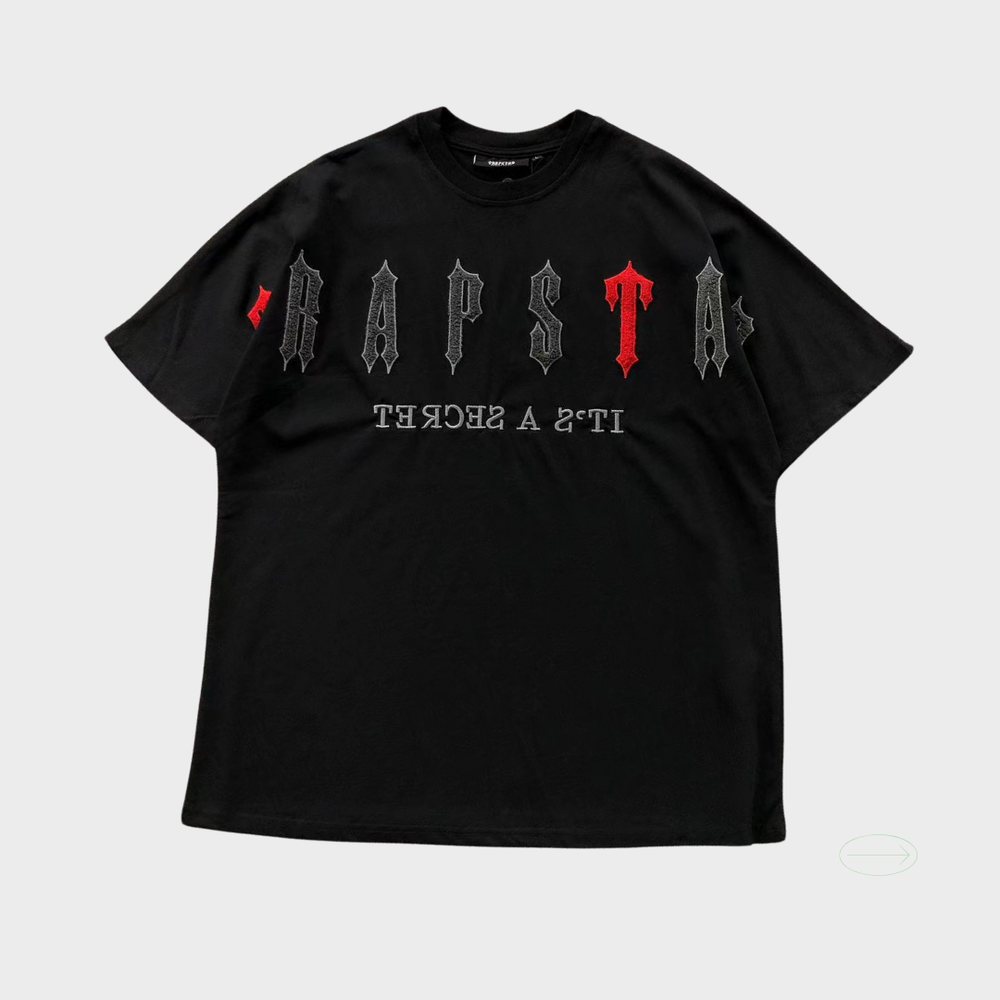 ARCH CHENILLE DECODED 2.0 TEE -BLACK/RED