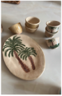 square plate with a palm tree- Khazaf Amlaa