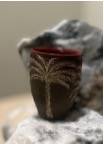 handmade palm tree cup made from high-quality Italian clay-  Khazaf Amlaa 
