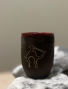 handmade cup with inscriptions of the Hima wells, made from high-quality Italian clay