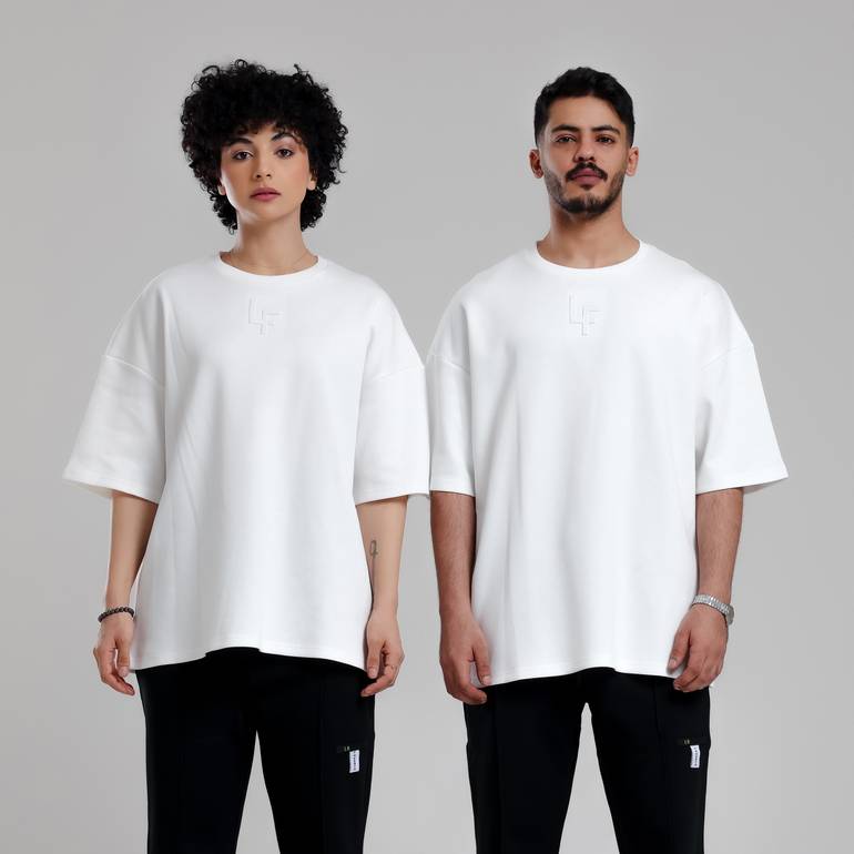 LF Simple Oversize T-shirt (White) - XL