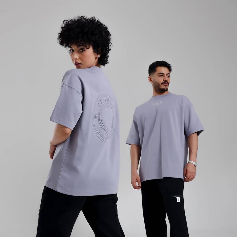 Embossed T-Shirt (Purple) - L