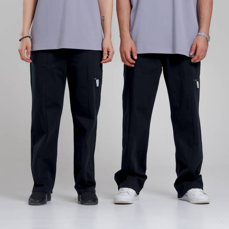 Pleated Pants (Black) - XL