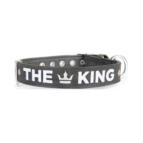 MF ROYAL SIMILPELLE Collar Grey/Black