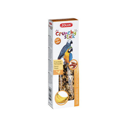 Zolux Crunchy Stick For Parrot Peanut and Banana 115 g