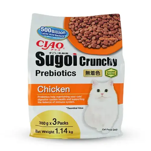 CIAO Sugoi Crunchy Chicken Flavor + Prebiotics 3x380g