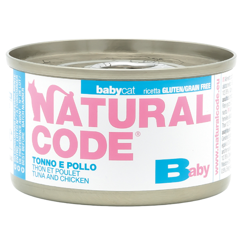 Natural Code Baby Cans Tuna and Chicken for Kittens 85g