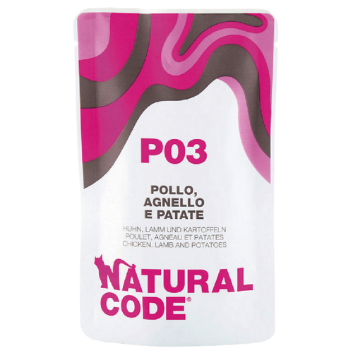 Natural Code P03 Pouch Chicken, Lamb and Potatoes for Cats 70g