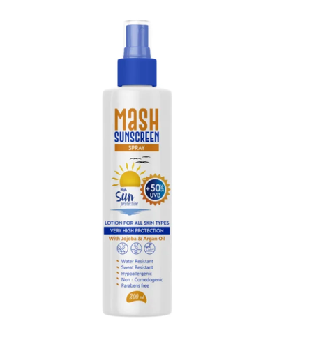 Mash Sun Screen spray lotion spf +50 200 ml